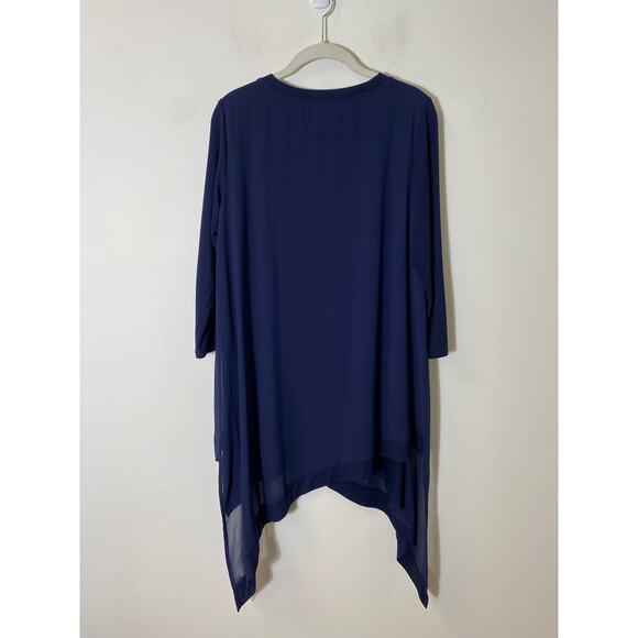 Joh Dark Blue Asymmetric Hem Dress Sz S - Picture 2 of 3